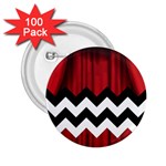 Black Lodge Chevron 2.25  Button (100 pack)