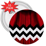 Black Lodge Chevron 3  Button (10 pack)