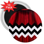 Black Lodge Chevron 3  Magnet (10 pack)