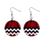 Black Lodge Chevron 1  Button Earrings