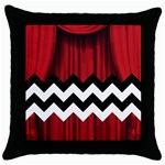 Black Lodge Chevron Throw Pillow Case (Black)