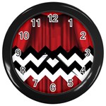 Black Lodge Chevron Wall Clock (Black)