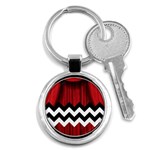 Black Lodge Chevron Key Chain (Round)