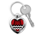 Black Lodge Chevron Key Chain (Heart)