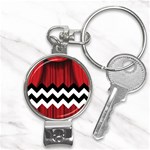 Black Lodge Chevron Nail Clippers Key Chain