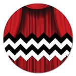 Black Lodge Chevron Magnet 5  (Round)