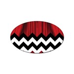 Black Lodge Chevron Sticker Oval (10 pack)