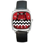 Black Lodge Chevron Square Metal Watch