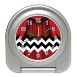 Black Lodge Chevron Travel Alarm Clock