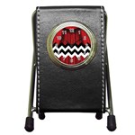 Black Lodge Chevron Pen Holder Desk Clock