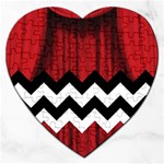 Black Lodge Chevron Jigsaw Puzzle (Heart)