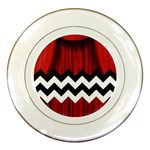 Black Lodge Chevron Porcelain Plate