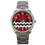 Black Lodge Chevron Sport Metal Watch