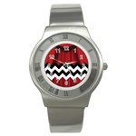 Black Lodge Chevron Stainless Steel Watch