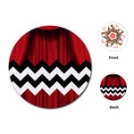 Black Lodge Chevron Playing Cards (Round)