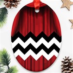 Black Lodge Chevron Oval Ornament (Two Sides)