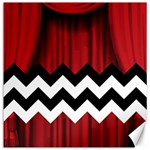 Black Lodge Chevron Canvas 12  x 12 