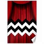 Black Lodge Chevron Canvas 12  x 18 