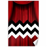 Black Lodge Chevron Canvas 24  x 36 