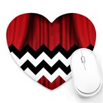 Black Lodge Chevron Heart Mousepad