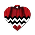 Black Lodge Chevron Dog Tag Heart (One Side)