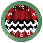 Black Lodge Chevron Color Wall Clock