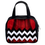 Black Lodge Chevron Classic Handbag (Two Sides)