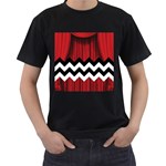 Black Lodge Chevron Men s T-Shirt (Black)