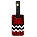 Black Lodge Chevron Luggage Tag (one side)