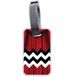 Black Lodge Chevron Luggage Tag (two sides)