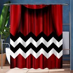 Black Lodge Chevron Shower Curtain 60  x 72  (Medium)