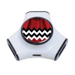 Black Lodge Chevron 3-Port USB Hub