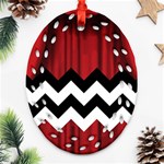 Black Lodge Chevron Oval Filigree Ornament (Two Sides)