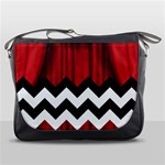 Black Lodge Chevron Messenger Bag