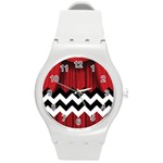 Black Lodge Chevron Round Plastic Sport Watch (M)