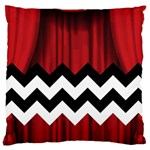 Black Lodge Chevron Large Cushion Case (One Side)