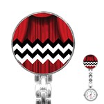 Black Lodge Chevron Stainless Steel Nurses Watch