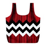 Black Lodge Chevron Full Print Recycle Bag (L)