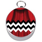 Black Lodge Chevron Silver Compass