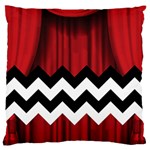 Black Lodge Chevron Large Flano Cushion Case (One Side)