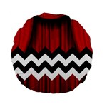 Black Lodge Chevron Standard 15  Premium Flano Round Cushion 