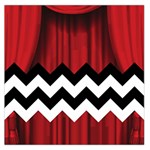 Black Lodge Chevron Large Satin Scarf (Square)