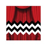 Black Lodge Chevron Small Satin Scarf (Square)