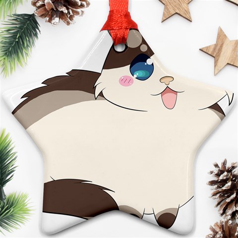 Ragdoll Cat for Life Ornament (Star) from ArtsNow.com Front