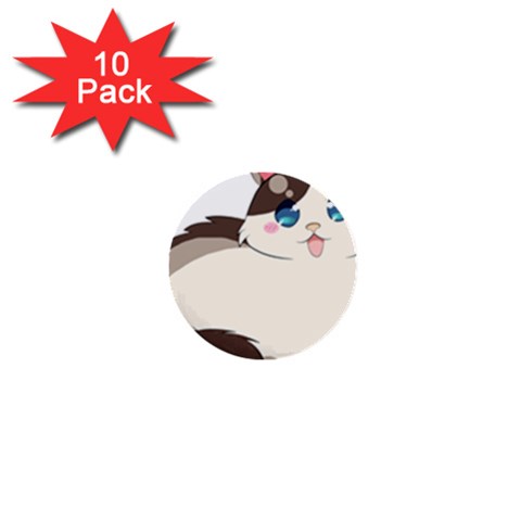 Ragdoll Cat for Life 1  Mini Buttons (10 pack)  from ArtsNow.com Front