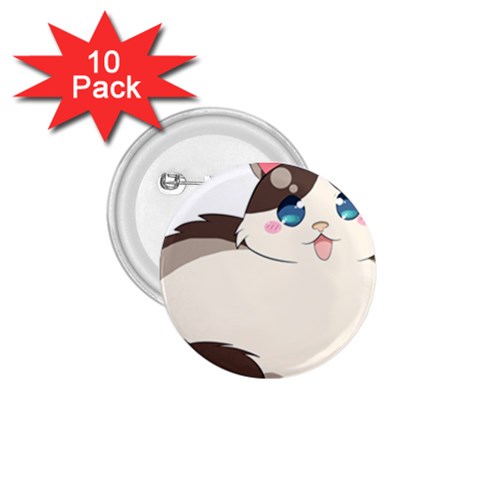 Ragdoll Cat for Life 1.75  Buttons (10 pack) from ArtsNow.com Front