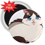 Ragdoll Cat for Life 3  Magnets (10 pack) 