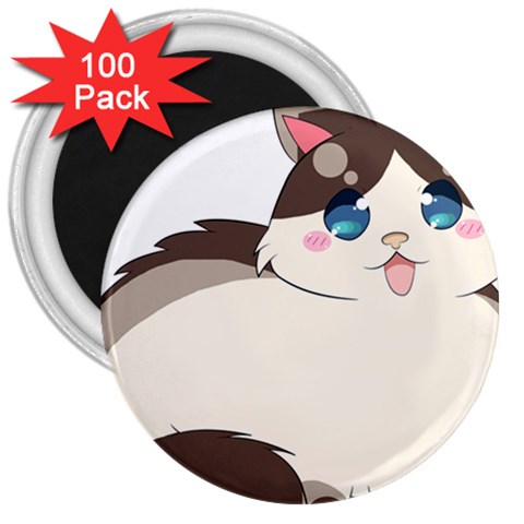 Ragdoll Cat for Life 3  Magnets (100 pack) from ArtsNow.com Front