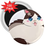 Ragdoll Cat for Life 3  Magnets (100 pack)