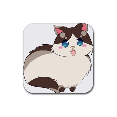 Ragdoll Cat for Life Rubber Coaster (Square)  from ArtsNow.com Front